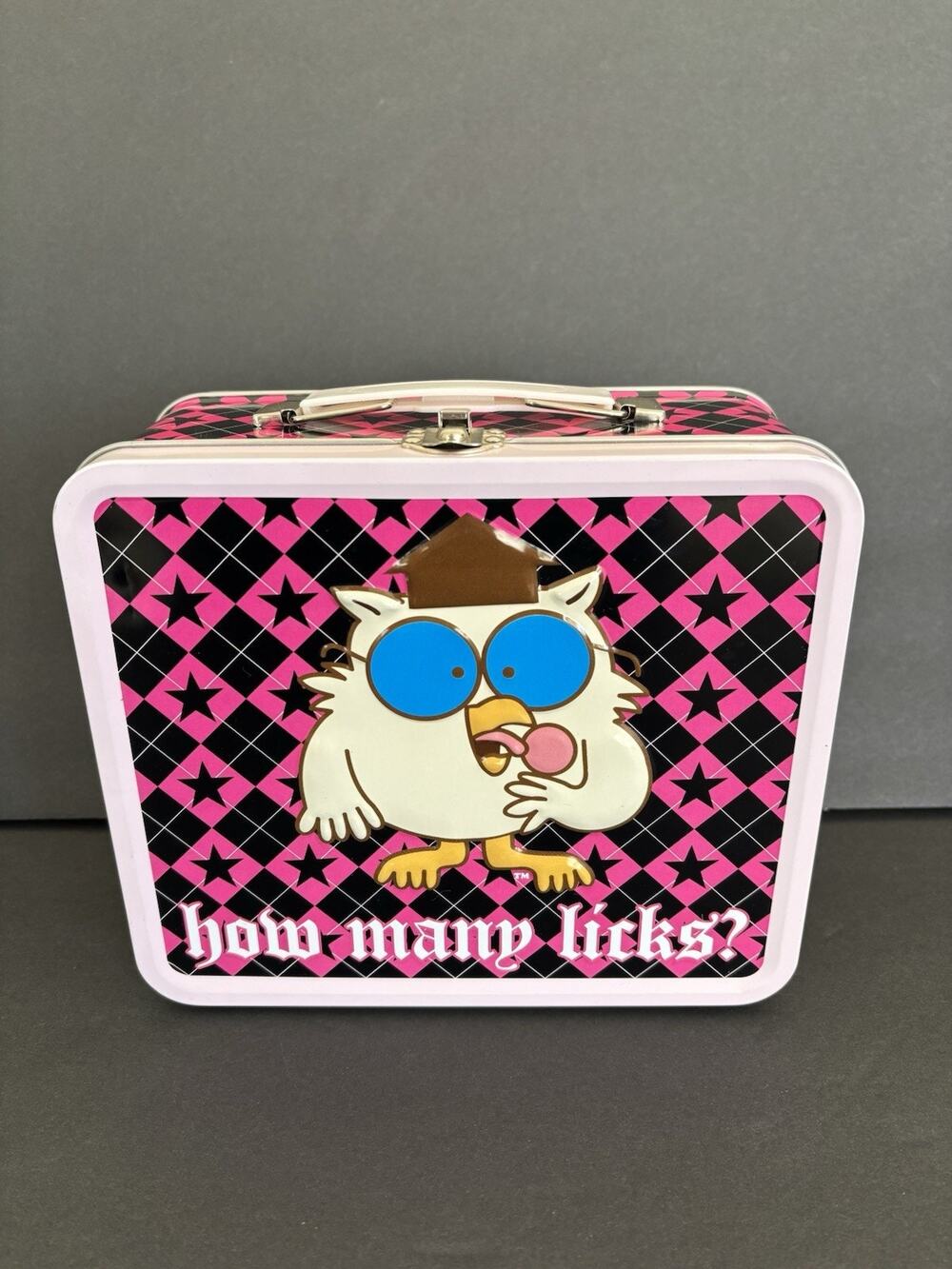 2007 Tootsie Pop Mr. Owl How Many Licks Pink Metal Tin Lunch Box Loungefly